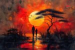 Sunset Silhouette Canvas Art (2x3 Fit) - Image 2