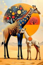 Giraffes in Sunset Art Print (2x3 Fit) - Image 2