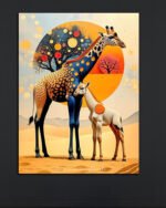 Giraffes in Sunset Art Print (2x3 Fit)