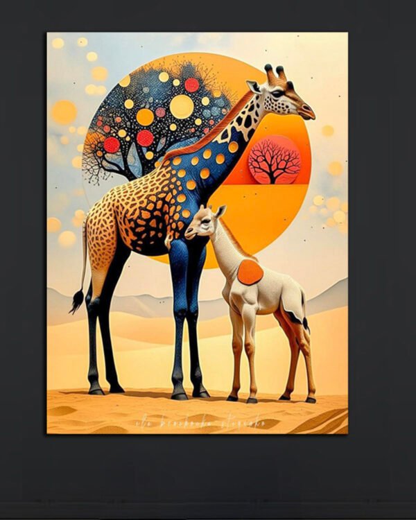 Giraffes in Sunset Art Print (2x3 Fit)