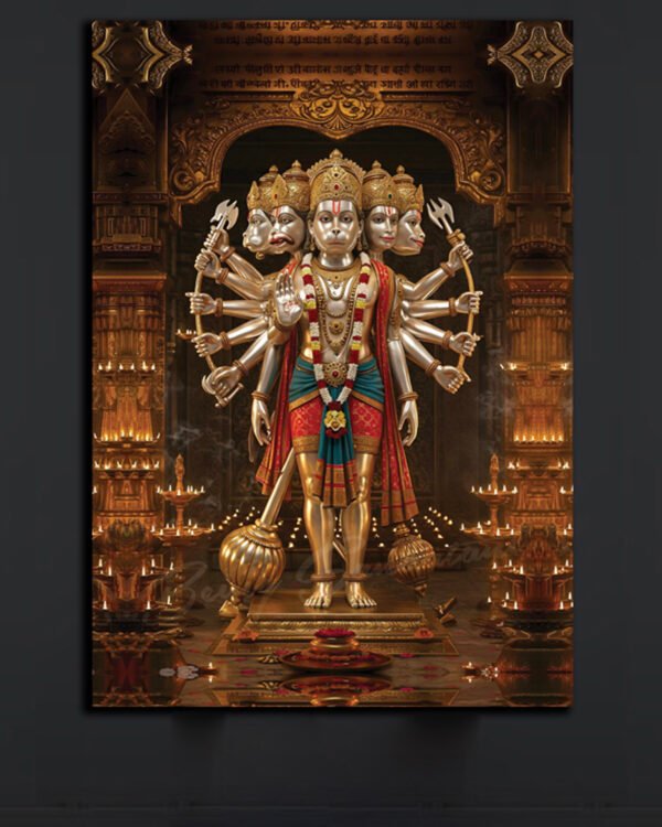 Panchamukhi Hanuman Wall Art (2x3 Fit)