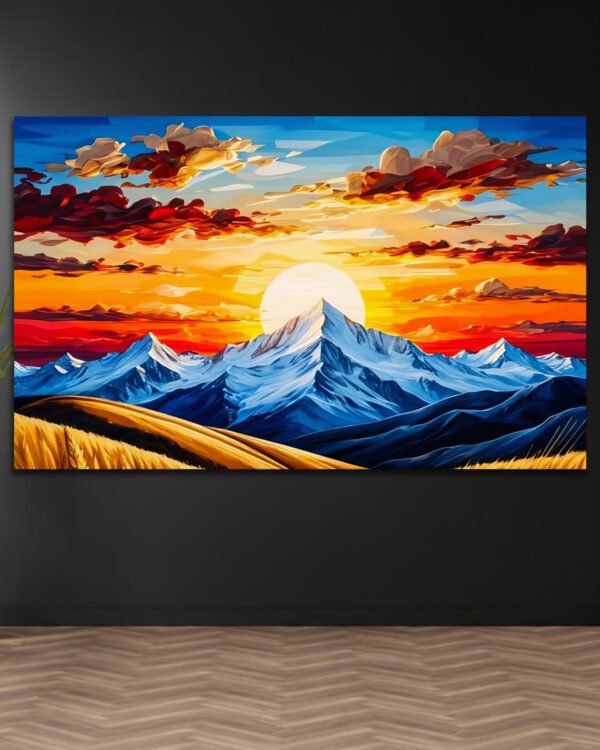 Sunset Mountain Landscape Canvas (2x3 Fit)