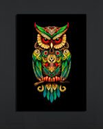 Colorful Artistic Owl Wall Art (2x3 Fit)
