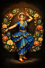 Traditional Bharatanatyam Dancer Wall Art (2x3 Fit) - Image 2