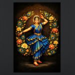 Traditional Bharatanatyam Dancer Wall Art (2x3 Fit)