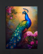 Majestic Peacock Canvas Art (2x3 Fit )