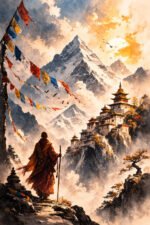 Himalayan Monk Canvas Art ( 2x3 Fit ) - Image 2