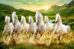 White Horses Running Canvas Art ( 2x3 Fit ) - Image 2