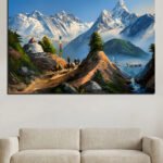 Himalayan Mountain Landscape Wall Art (2x3 Fit )