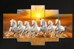 Five Panel Galloping Horses Multi-Panel Wall Art (2x3Fit) - Image 2