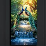 Elegant Peacock Canvas Art (2x3 Fit)
