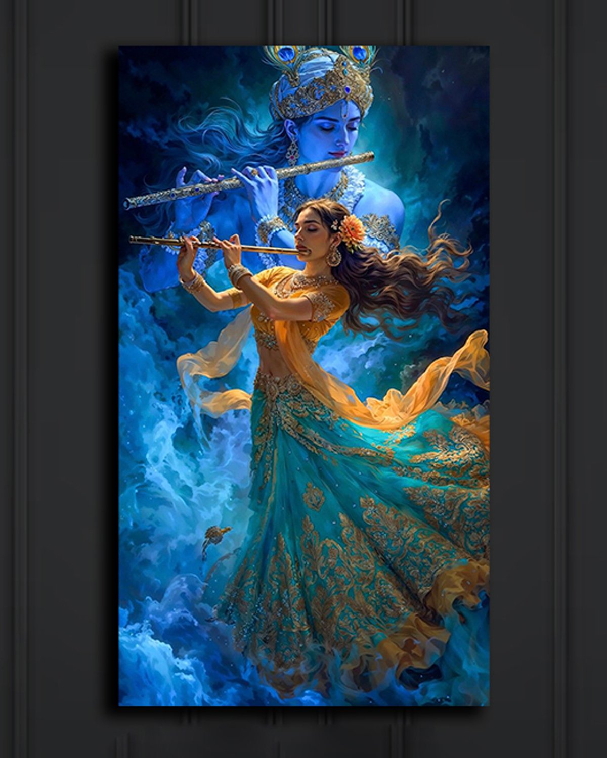 56 a Divine Krishna and Radha Canvas Art - Image 1