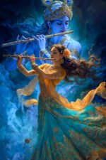 Divine Krishna and Radha Canvas Art - Image 2