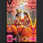 Radha Krishna Divine Canvas (16x24")