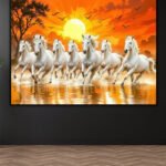 7 Horses Sunset Wall Art ( 2x3 Fit )