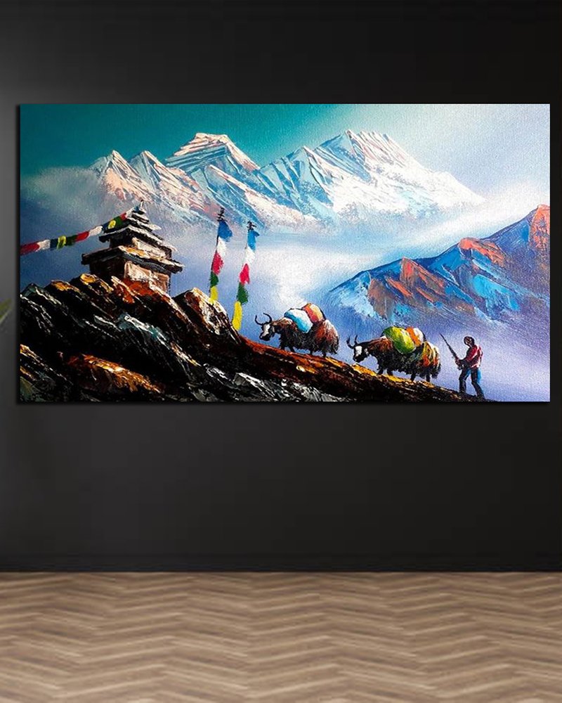 92 a Himalayan Landscape Painting ( 2x3 Fit ) - Image 1