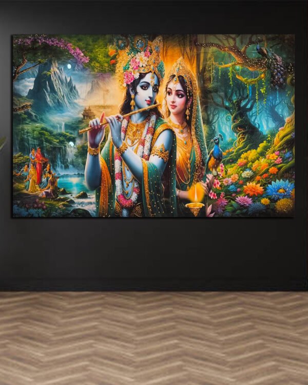Radha Krishna Spiritual Wall Art (16x24")