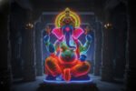 Neon Lord Ganesha Wall Art ( 16x24" ) - Image 2
