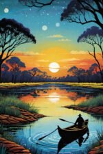 sunset at boad 2x3 fit - Image 2
