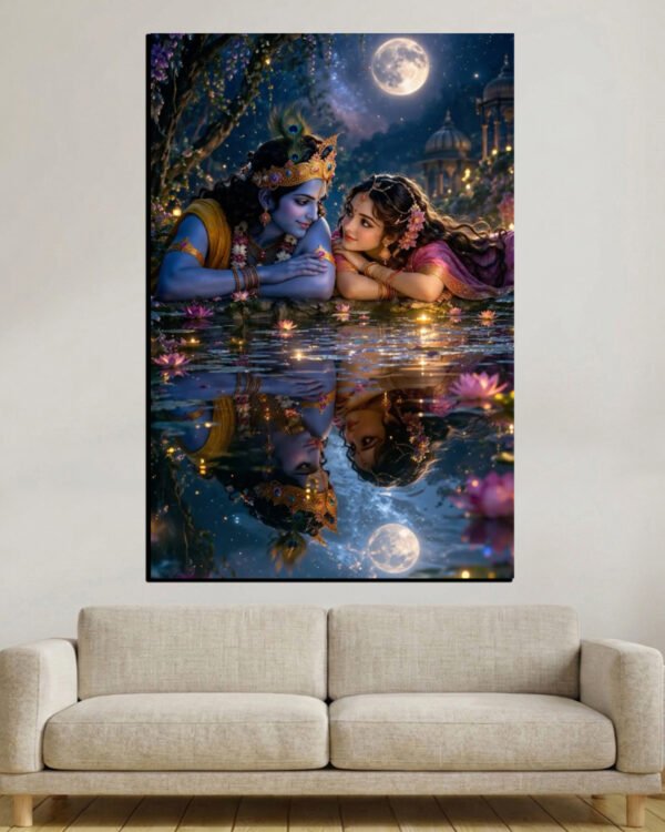 radha krishna eye to eye 16x24 inch