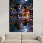 radha krishna eye to eye 16x24 inch