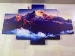Mountains Five Panel 32x52 Size