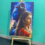 Art stand 150cm with Premium 24x36 Canvas